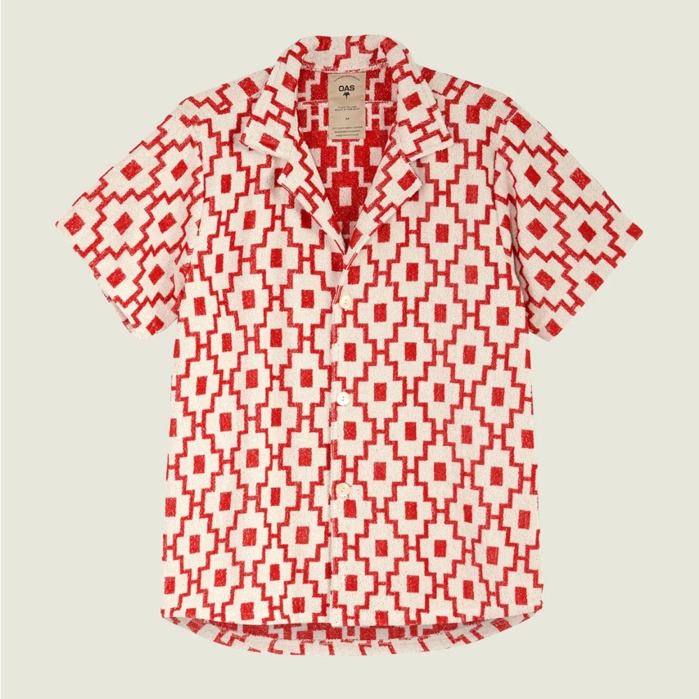 OAS White Machu Cuba Terry Shirt Medium